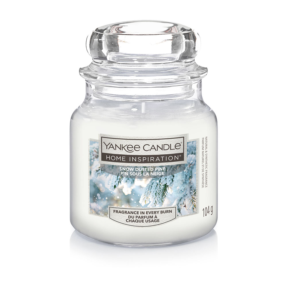 Yankee Snow Dusted Pine Small Scented Candle Jar Wilko