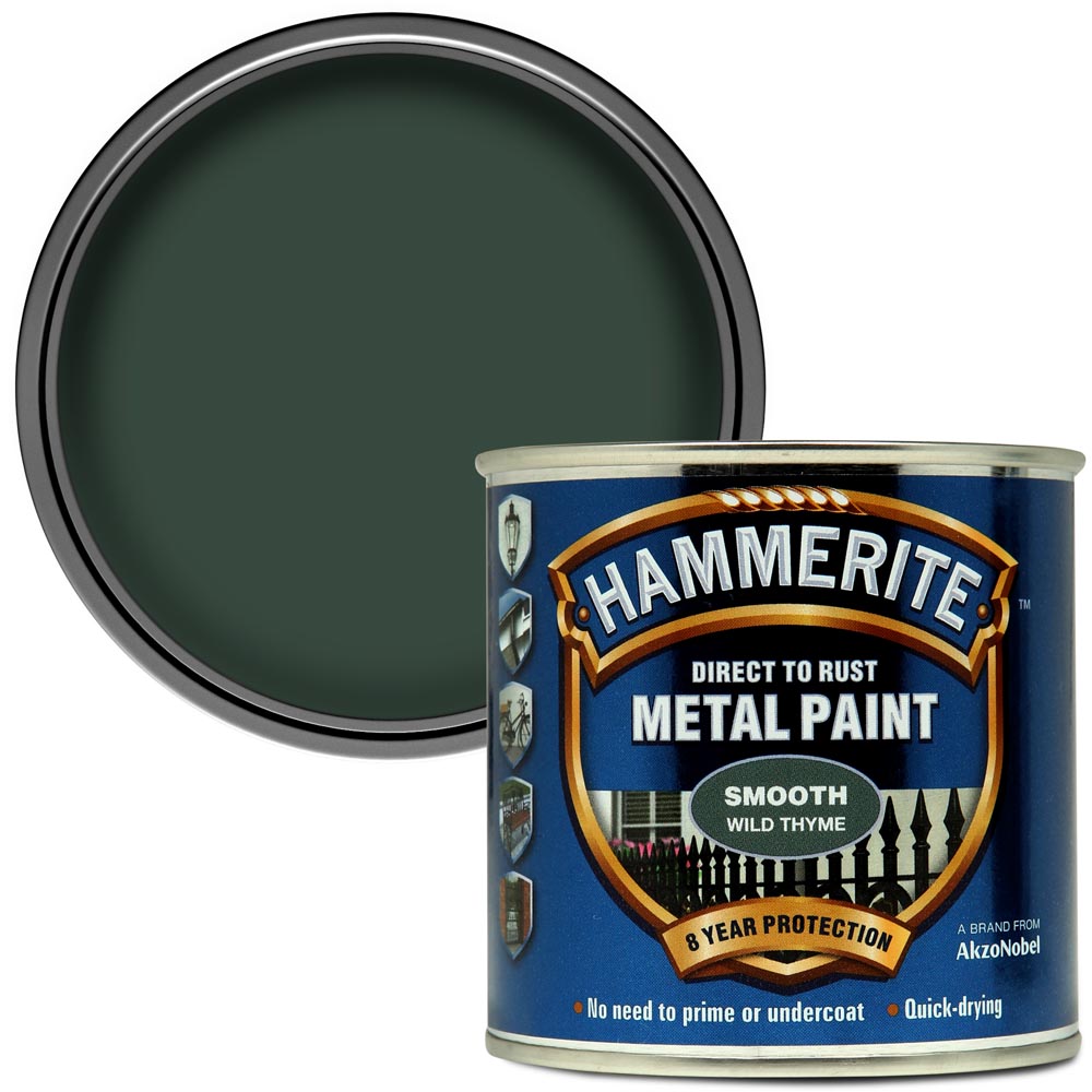 Hammerite Direct to Rust Wild Thyme Smooth Metal Paint 250ml Wilko