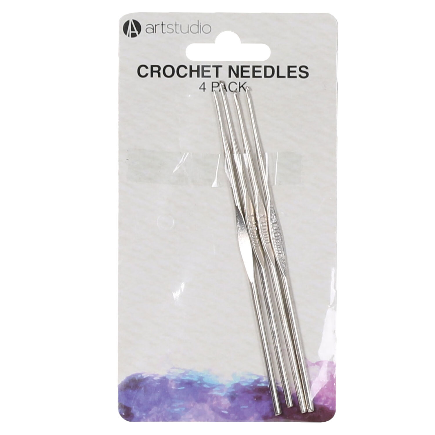 Pack of Four Art Studio Crochet Needles Wilko