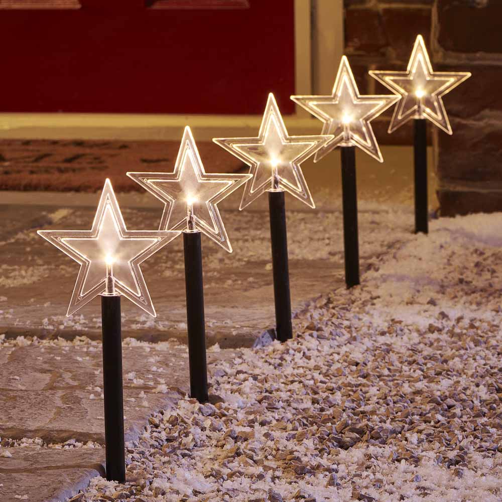 Wilko Battery Operated Outdoor Star Stick Lights Wilko