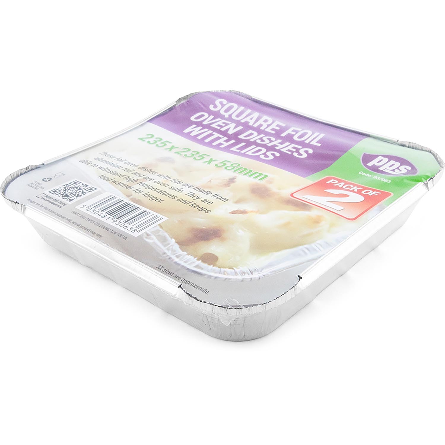 Foil Oven Dishes with Lids Square Wilko