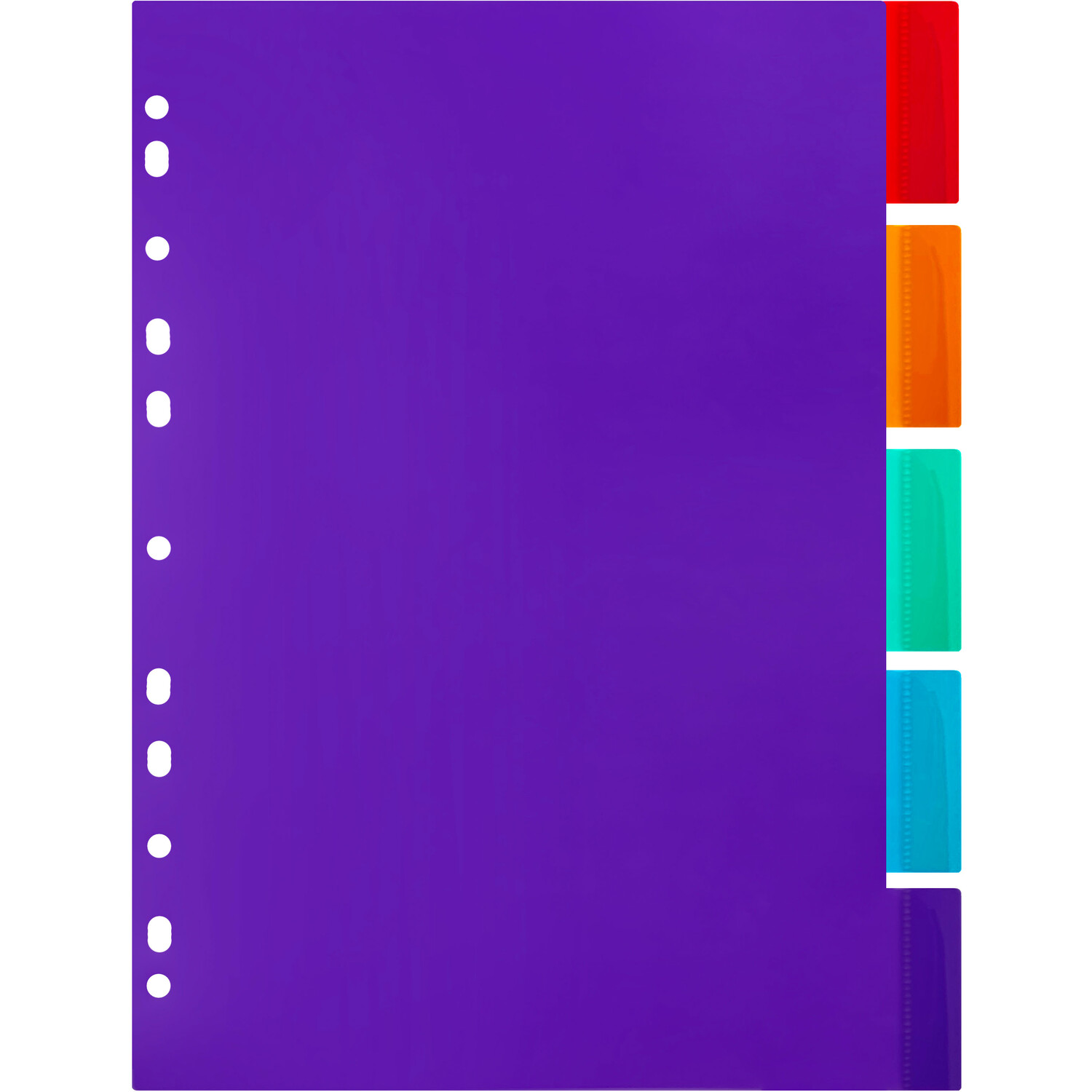 Pack of Five Plastic Tab Dividers Wilko