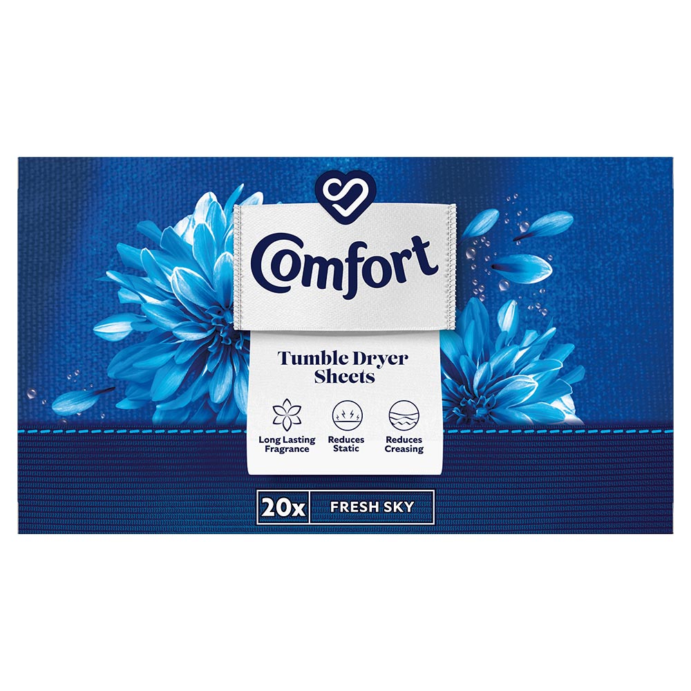 Comfort Intense Tumble Dryer Sheets Fresh Sky 20 Sheets Wilko
