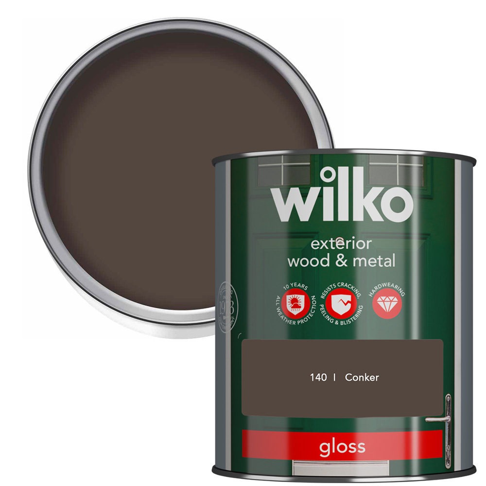 Wilko Conker Gloss Exterior Paint 750ml Wilko