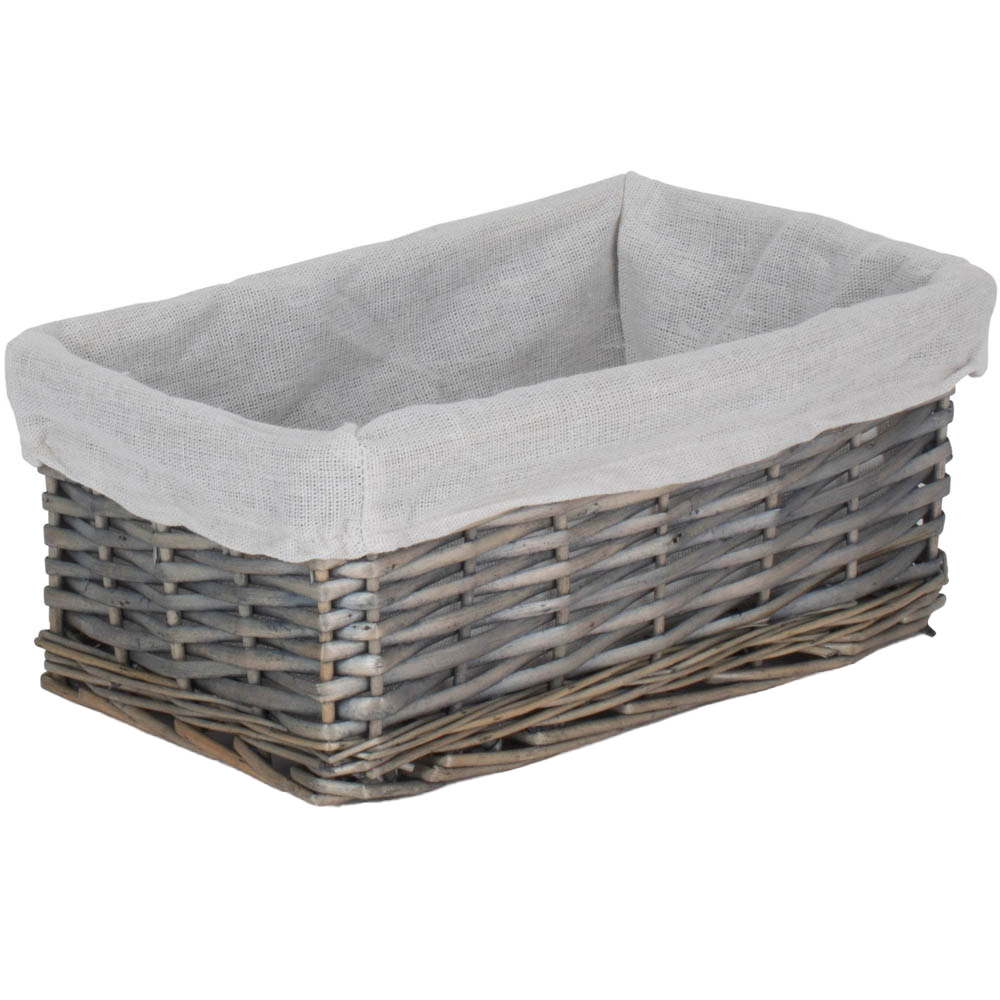 Red Hamper Small Antique Wash Wicker Storage Basket Wilko