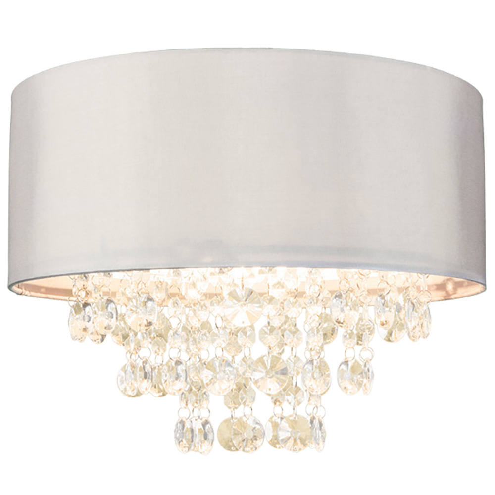 Silver Beading Droplet Lamp Shade Wilko