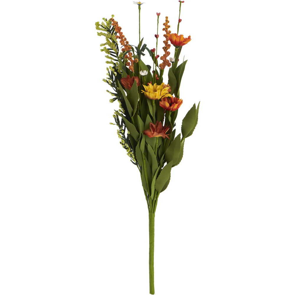Wilko Orange and Green Artificial Flower Bunch Wilko