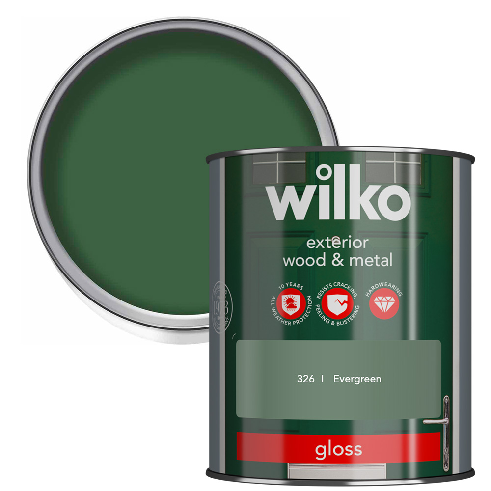 Wilko Evergreen Gloss Exterior Paint 750ml Wilko