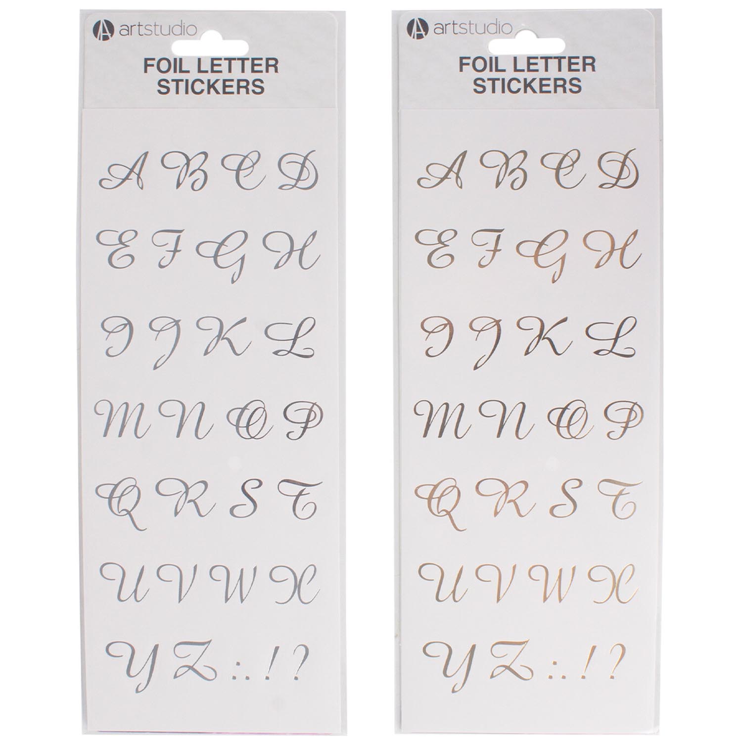 Art Studio Foil Letter Stickers Wilko