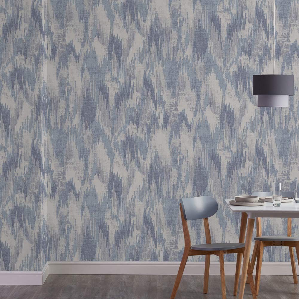Wilko Mineral Texture Blue Wallpaper Wilko