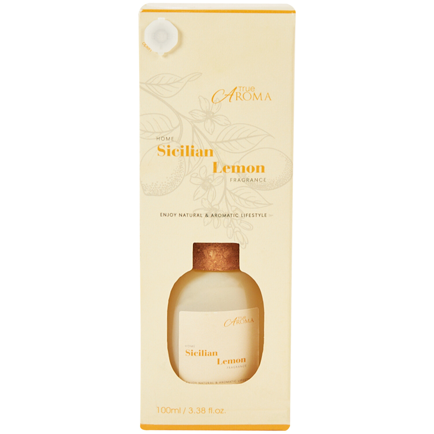 Sicilian Lemon Cork Diffuser 100ml - Yellow | Wilko