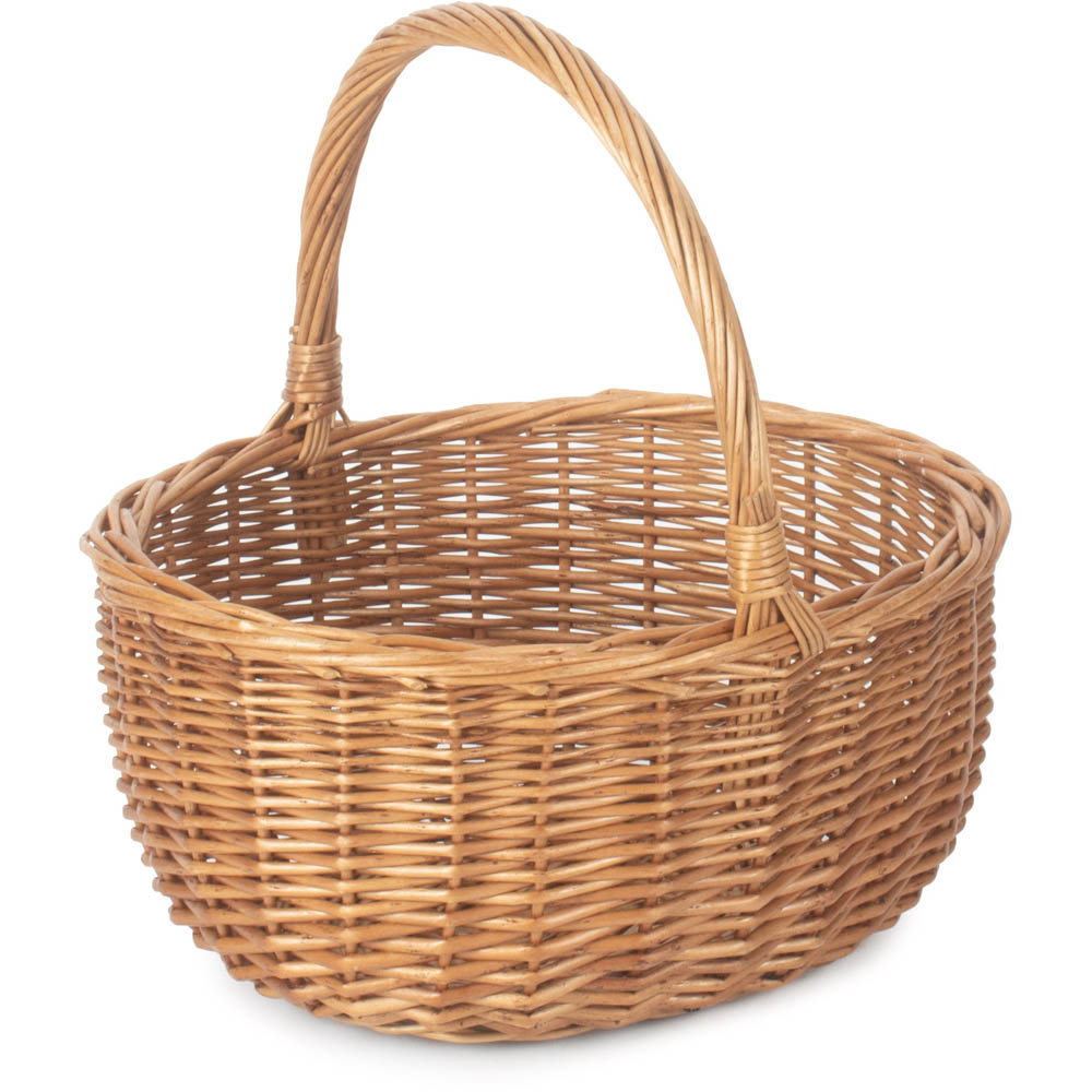 Red Hamper Double Steamed Oval Shopping Basket Wilko