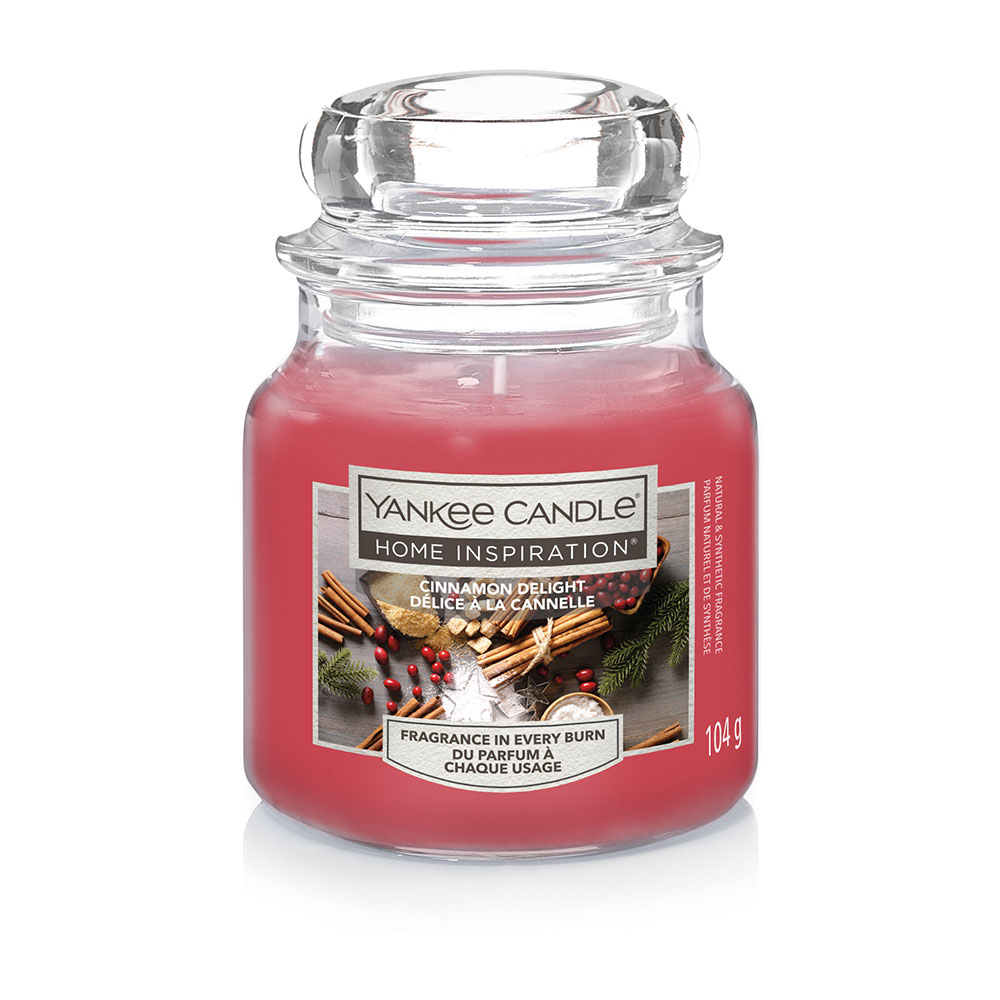 Yankee Small Cinnamon Delight Scented Candle Jar | Wilko