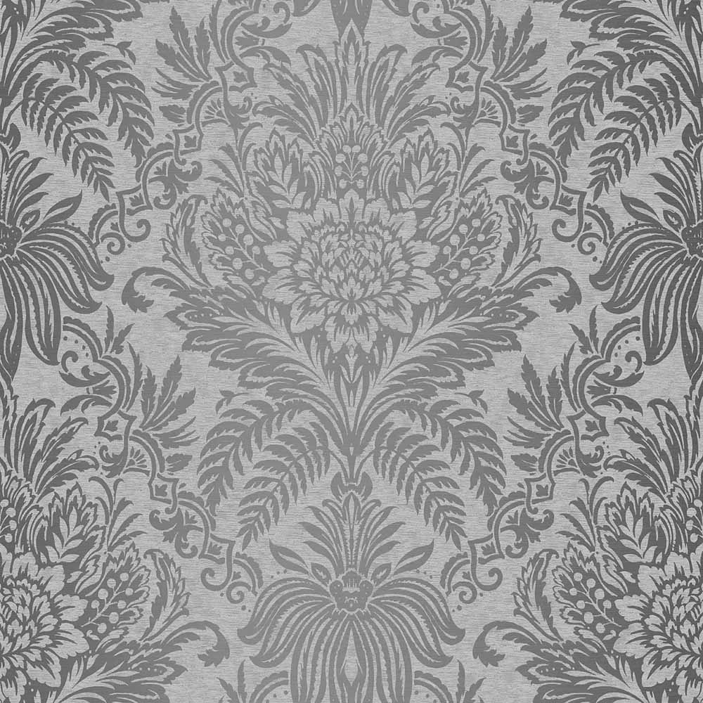 Fresco Signature Damask French Grey Wallpaper Wilko