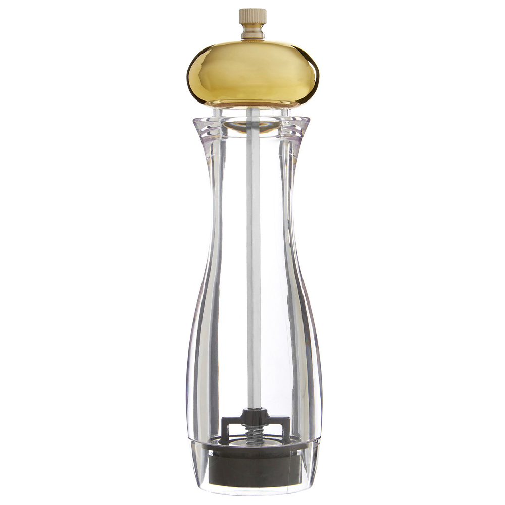 Premier Housewares Salt Pepper Clear Gold Finish Mill Wilko