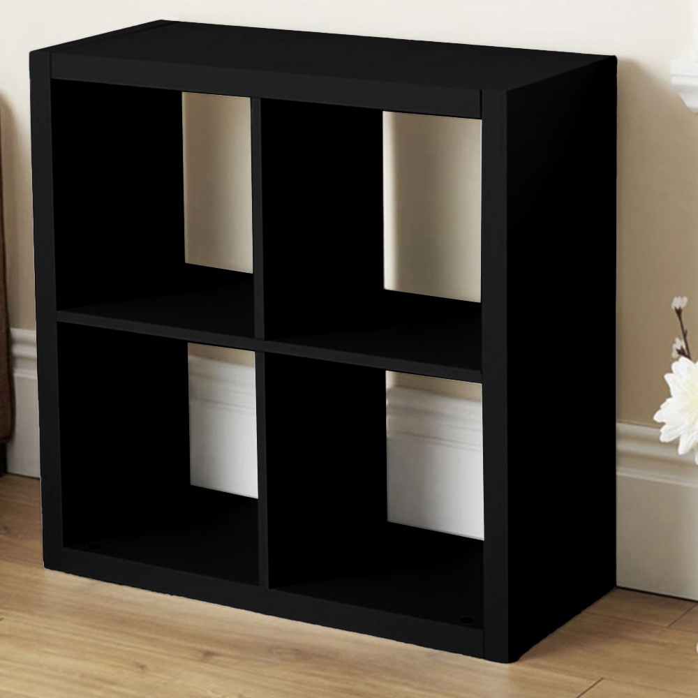 Wilko Oslo 4 Shelf Black Cube Storage Unit Wilko