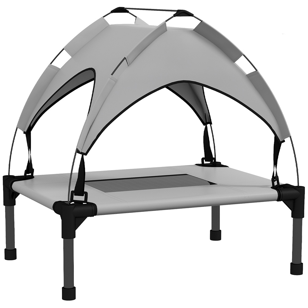 PawHut Small Dogs Light Grey Cooling Raised Pet Bed Wilko