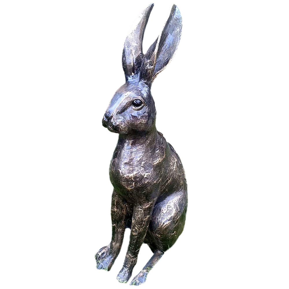 Enigma Bronze Sitting Hare Ornament Wilko