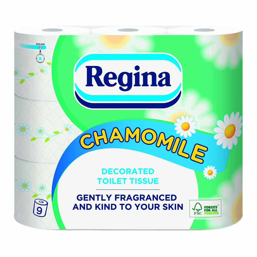 Regina Chamomile Toilet Tissue 9 Rolls 3 Ply Wilko