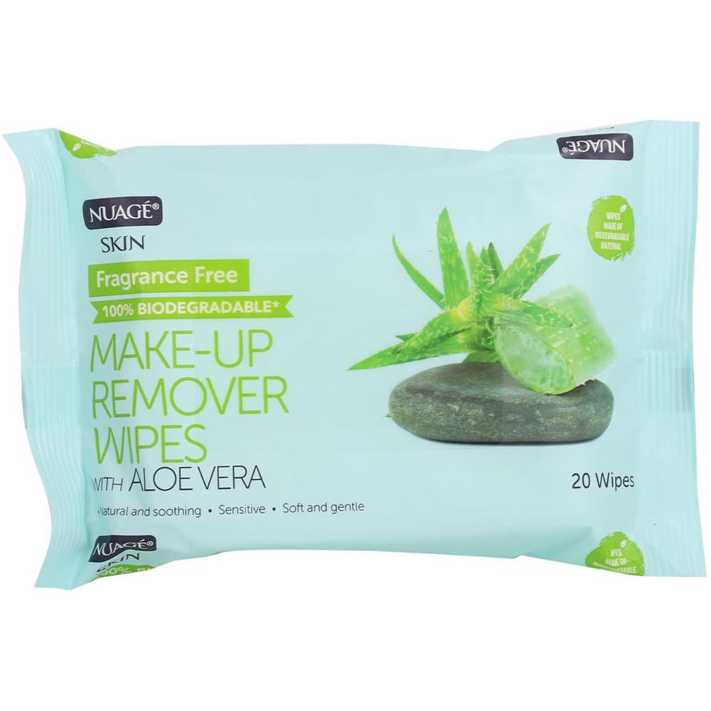 Nuage MakeUp Remover Wipes with Aloe Vera Twin Pack Blue Wilko