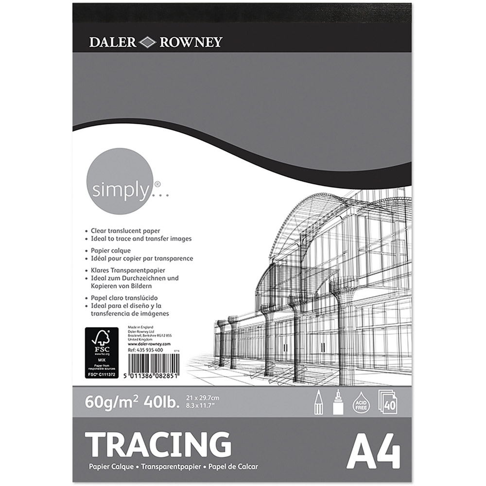 DalerRowney Simply Tracing Pad A4 Wilko