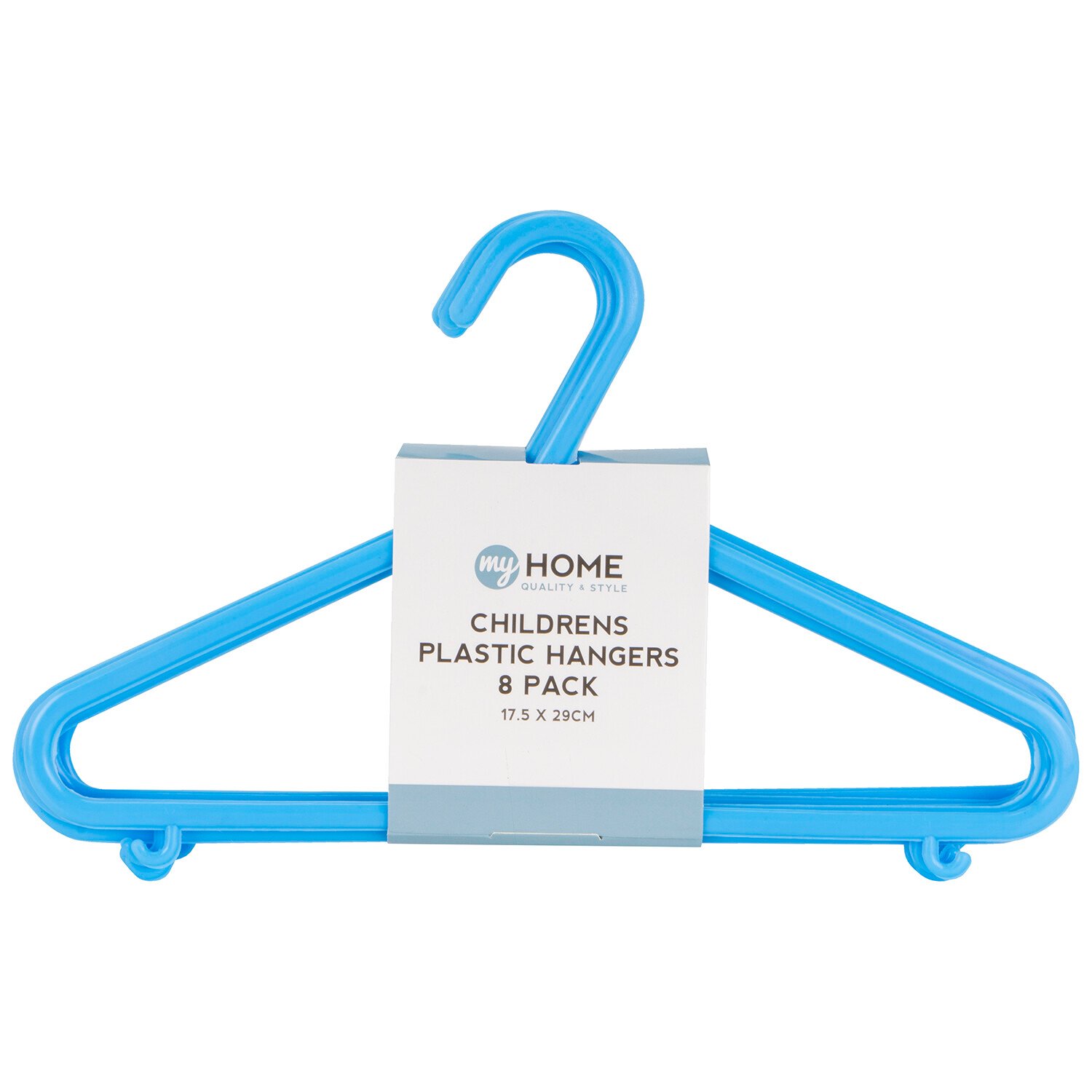 My Home Children's Plastic Clothes Hanger 8 Pack Wilko