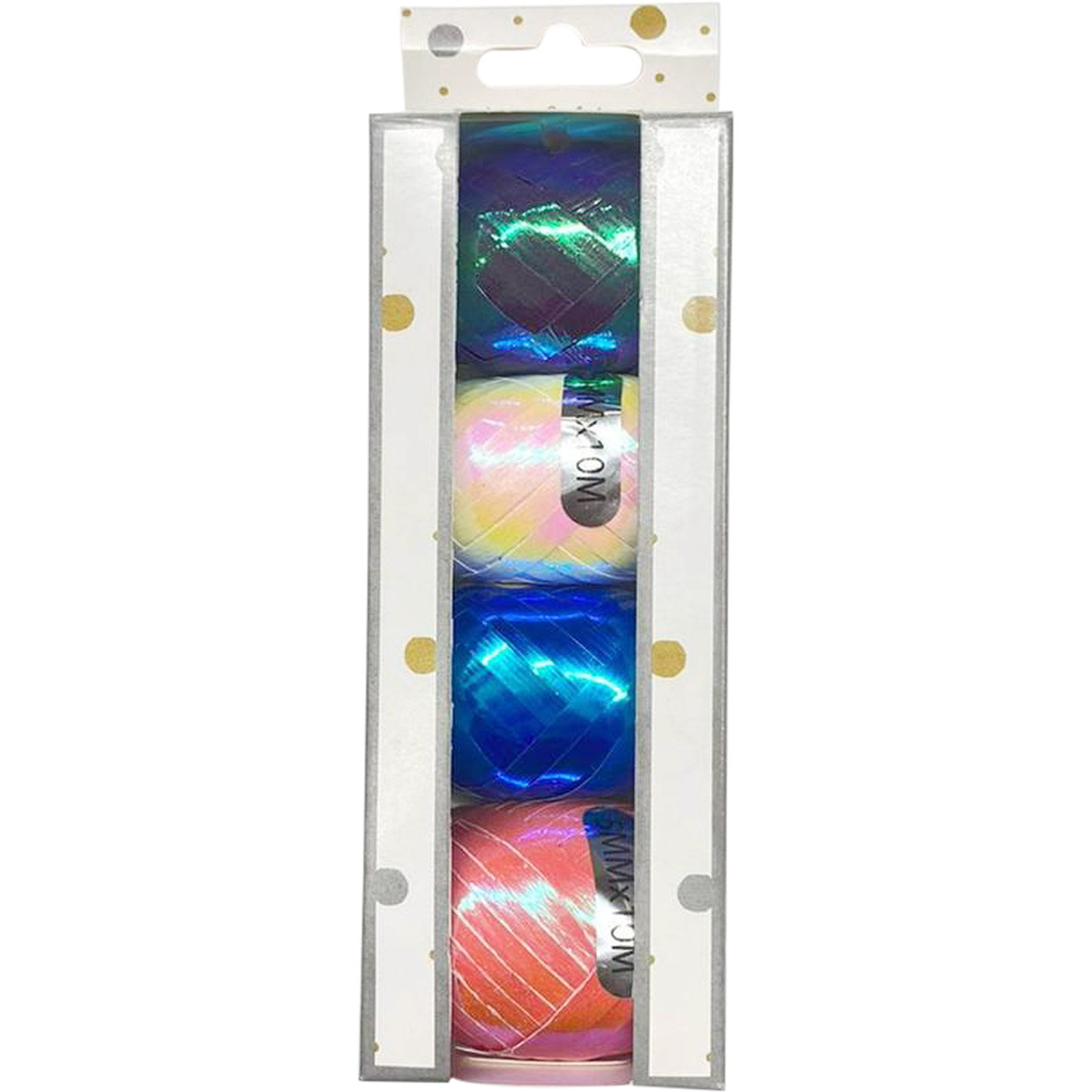 Multi Colour Gift Ribbons 4 Pack | Wilko