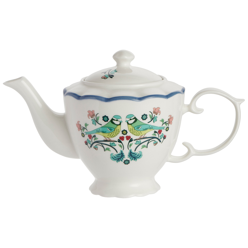 Wilko Fond Memories Floral Bird Teapot Wilko