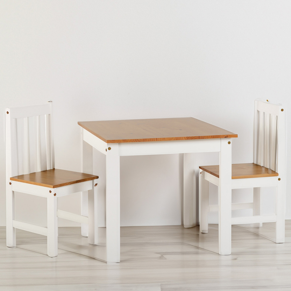 Seconique Ludlow 2 Seater Dining Set White and Oak Effect | Wilko