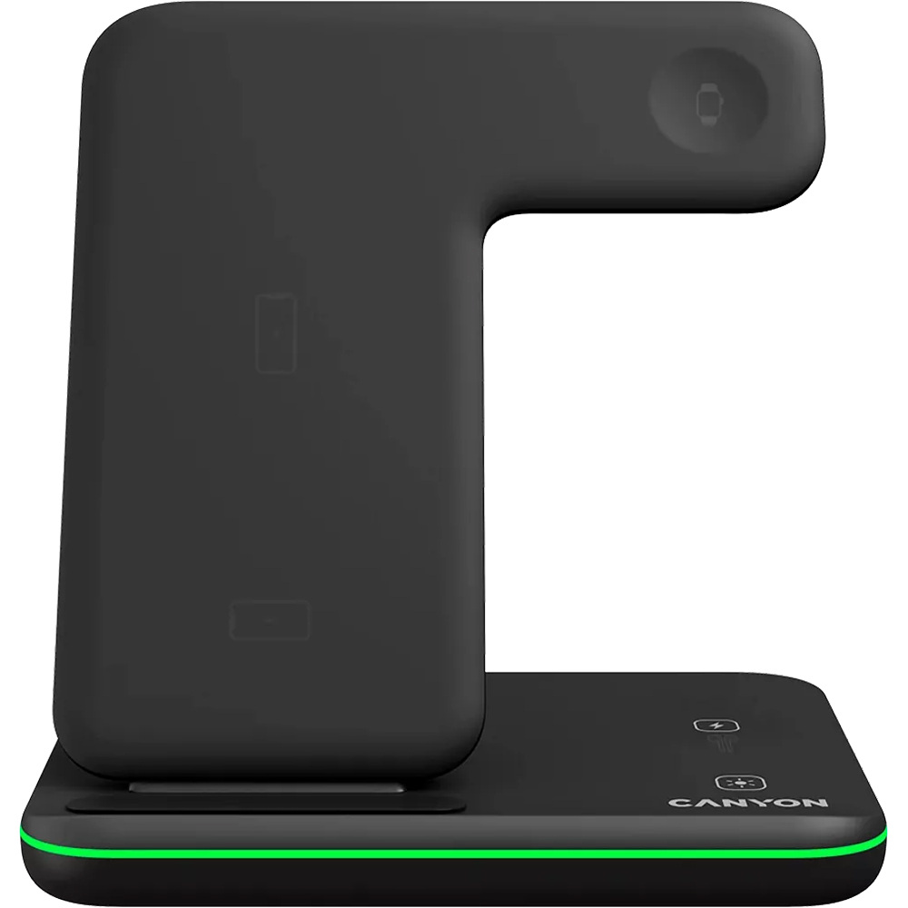 Canyon WS-303 3 in 1 Black Wireless Charger 15W | Wilko
