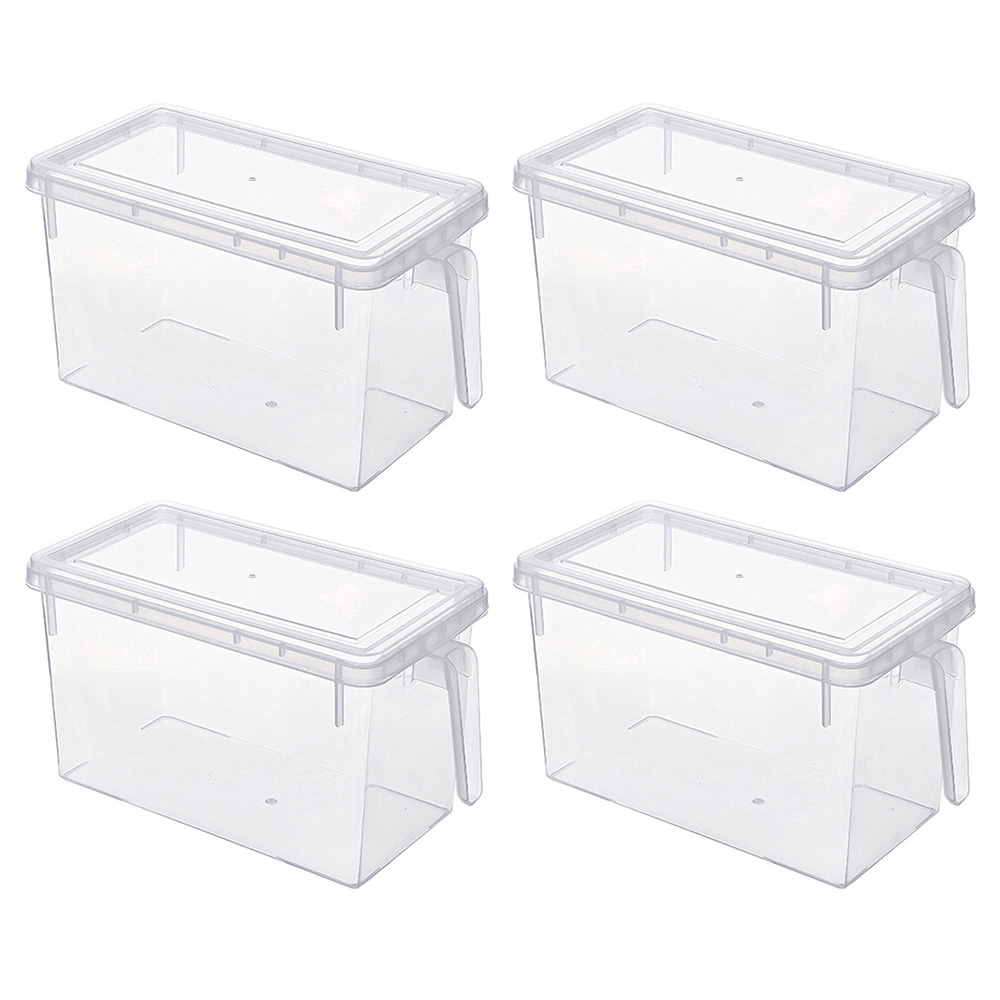 Living and Home Clear Refrigerator Food Storage Container 4 Pack Wilko
