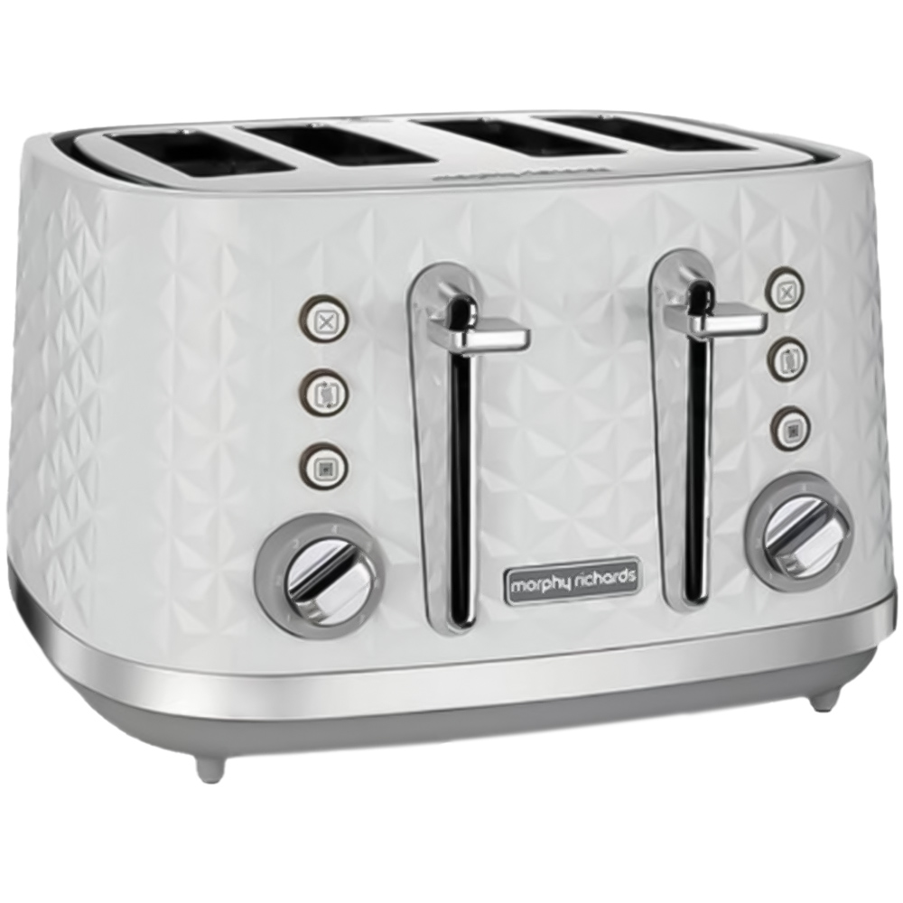 Morphy Richards Vector 638180 White 4 Slice Toaster Wilko
