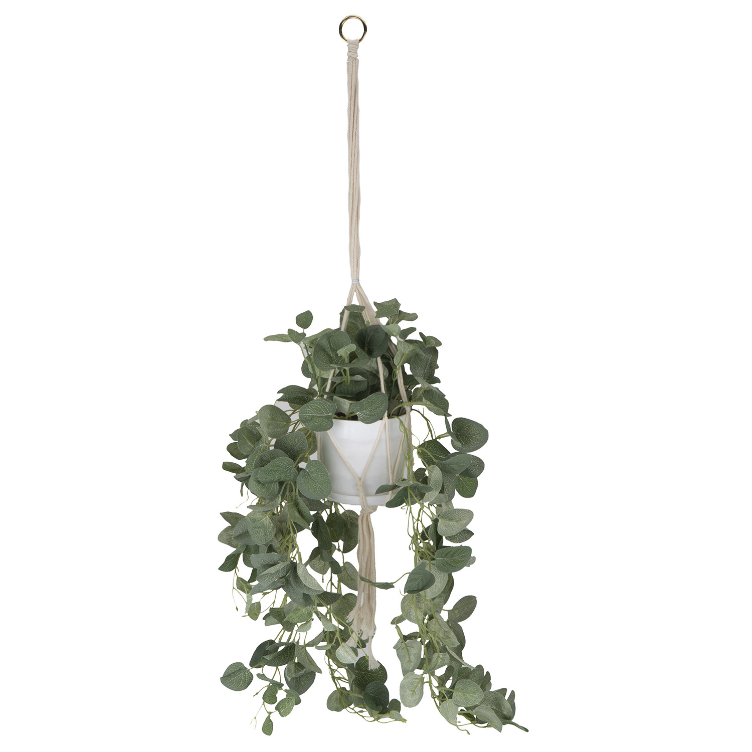 Hanging Realistic Faux Eucalyptus Plant in Pot | Wilko