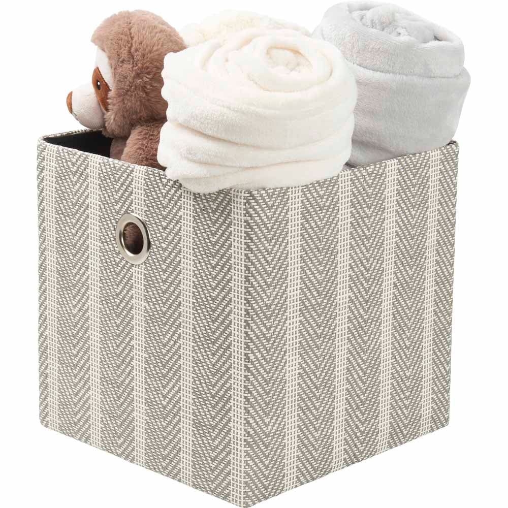 Wilko 30 x 30cm New Herringbone Storage Box Wilko