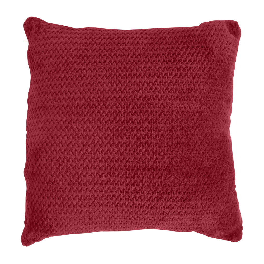 Wilko Red Jumbo Cushion 55 x 55cm Wilko