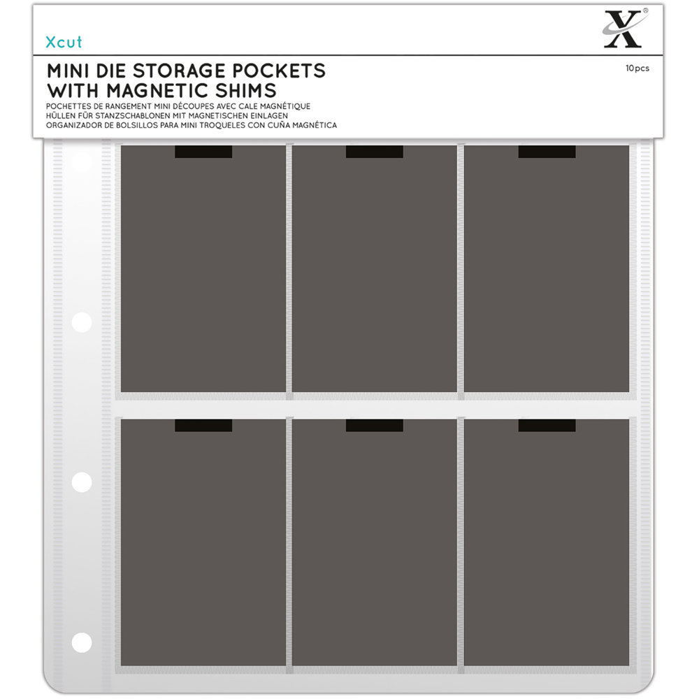 Xcut Clear Mini Dies Storage Wallets with Magnetic Shim 10 Pack | Wilko