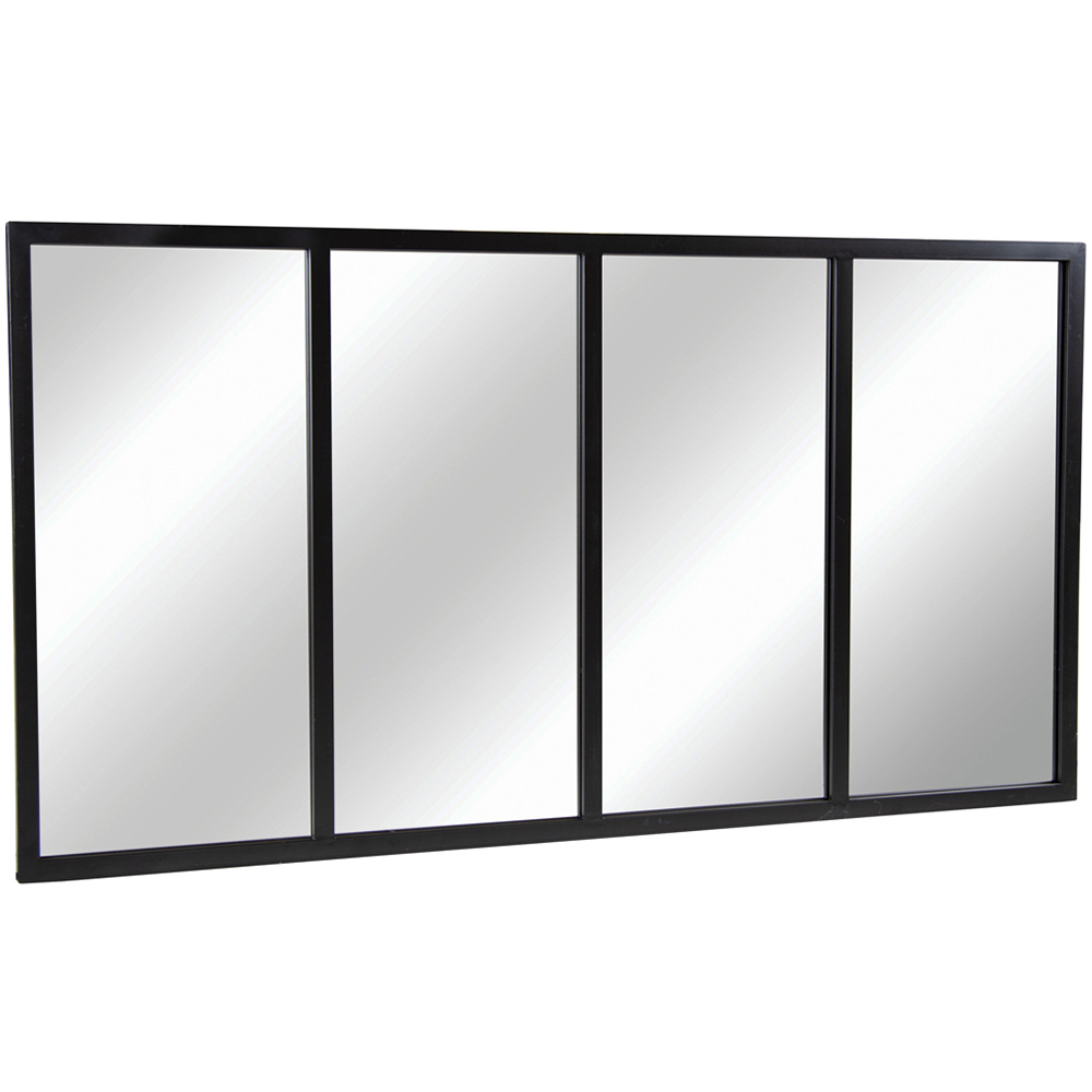 Charles Bentley Industrial Black Extra Large Mirror Wilko