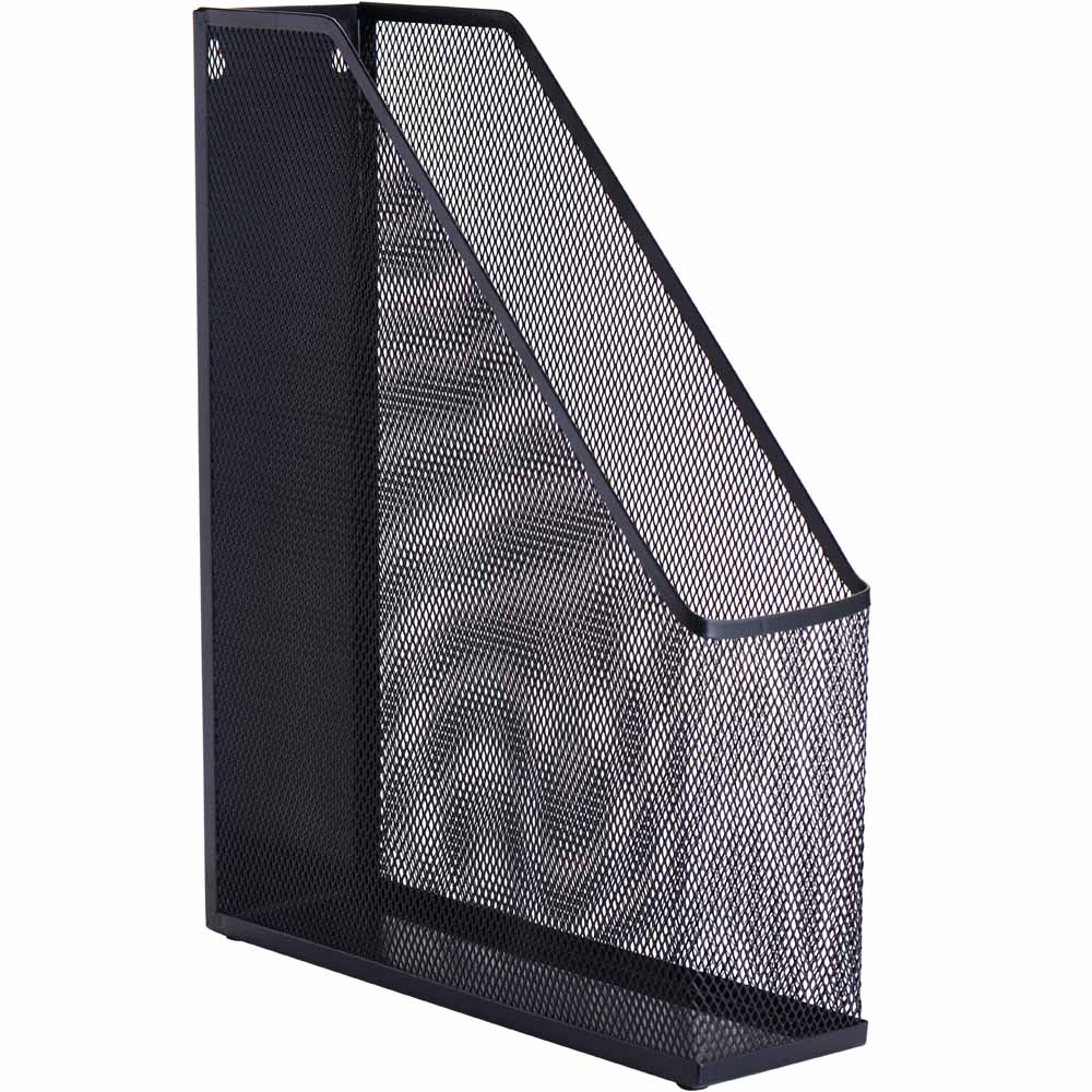 Wilko Mesh Magazine Tidy Black Wilko