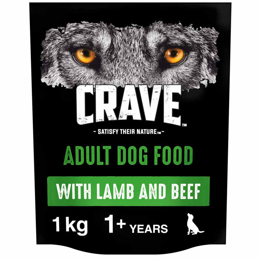 Crave Natural Complete Dry Dog Food Lamb and Beef 1kg Wilko