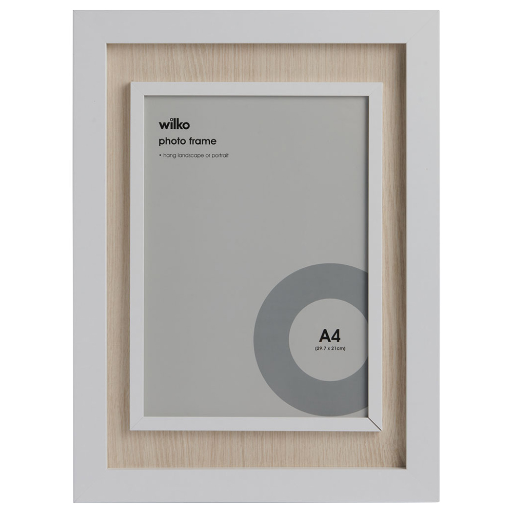 Wilko Natural White Photo Frame A4 29.7 x 21cm Wilko