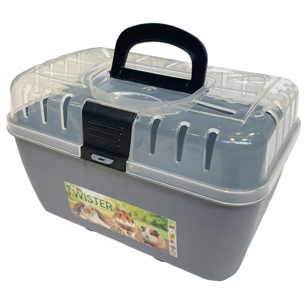 Happy Pet Small Dusky Blue Twister Pet Carrier 29 x 19 x 18cm Wilko