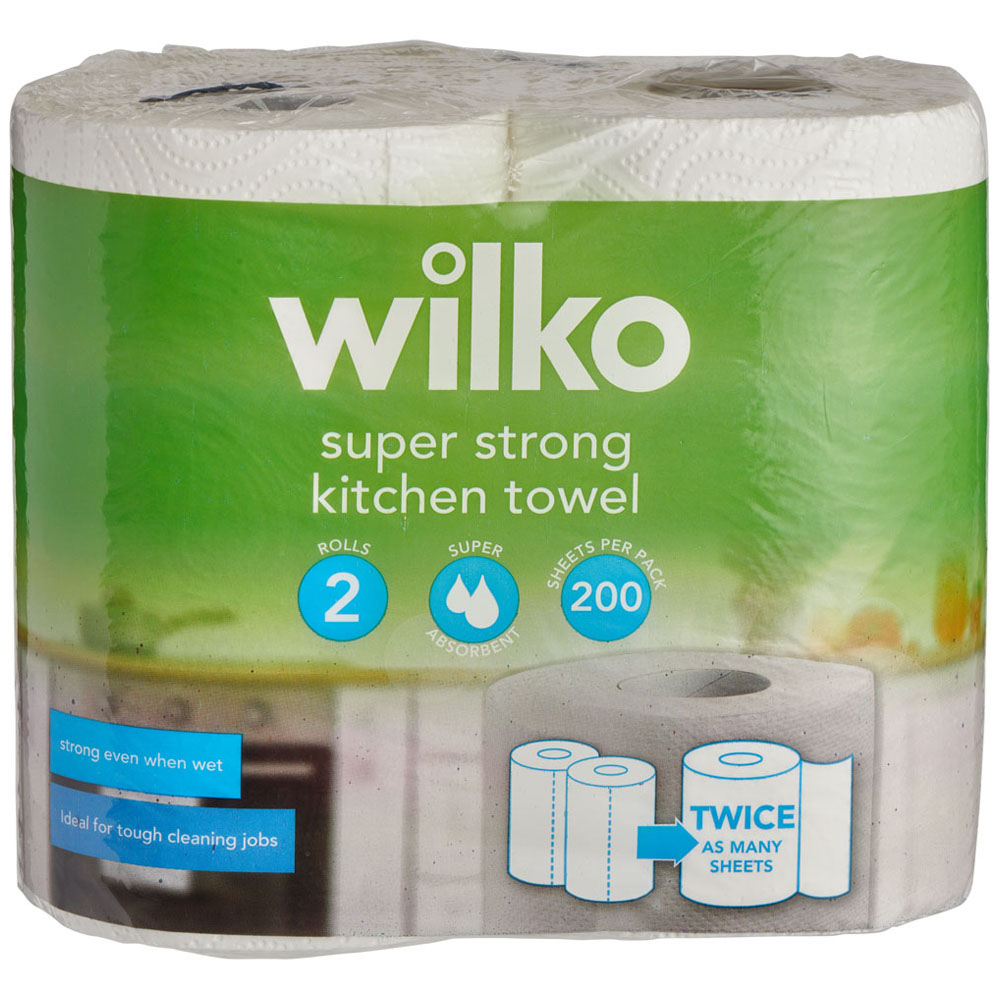 Wilko Kitchen Towel 2 Rolls 3 Ply Wilko