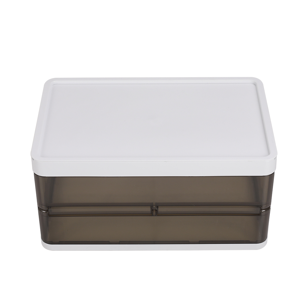 Living and Home Grey Folding Organizer Box with Dividers Wilko