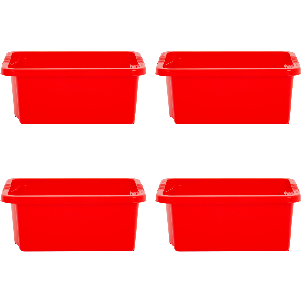 Stacker Box Red Wham 16L Red Stackable Storage Box 4 Pack | Wilko
