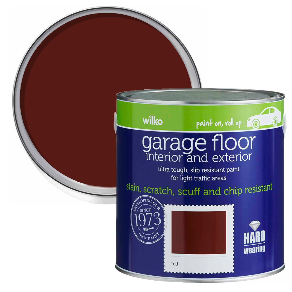 Wilko Garage Floor Red Paint 2.5L Wilko