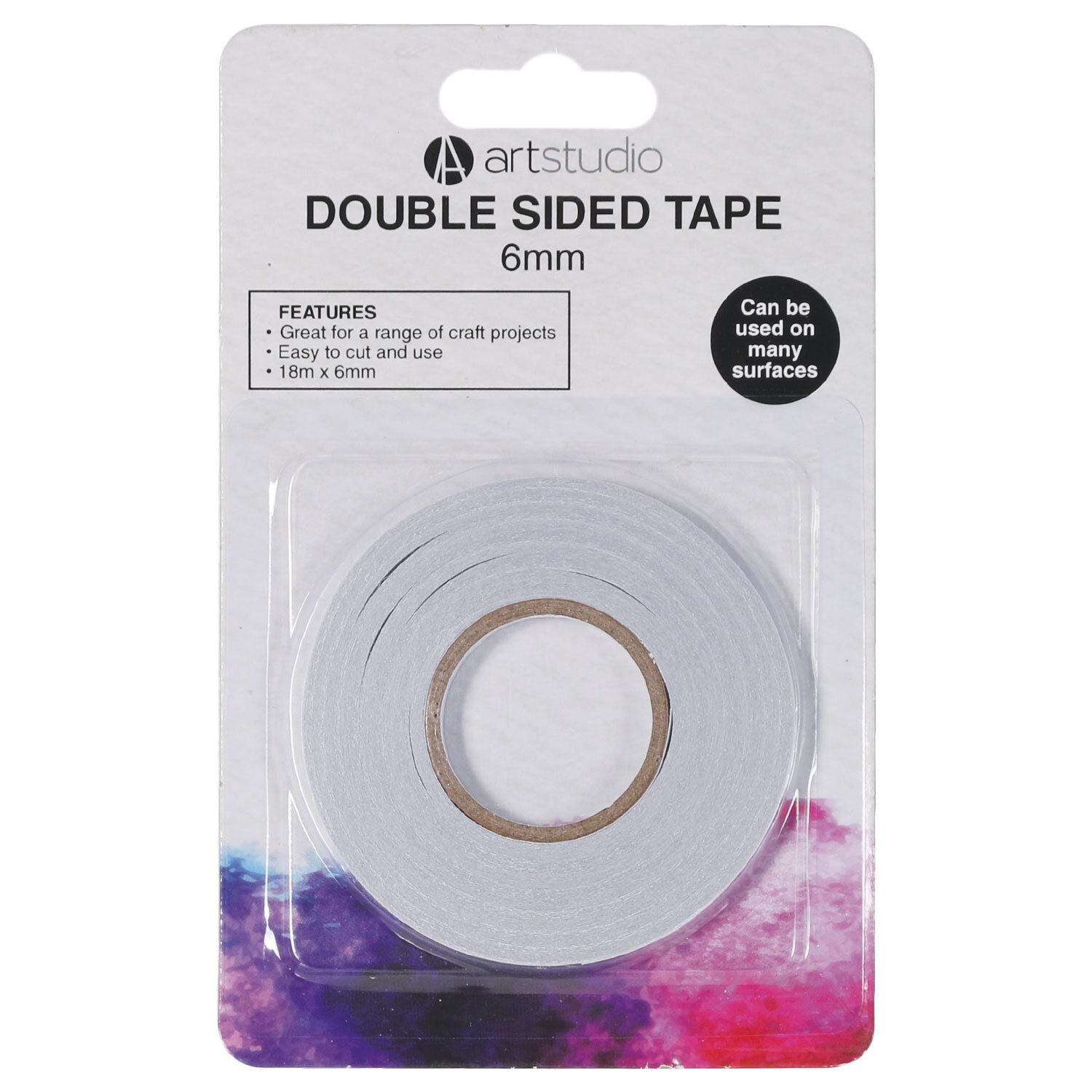 Art Studio Double Sided Tape 6mm Wilko