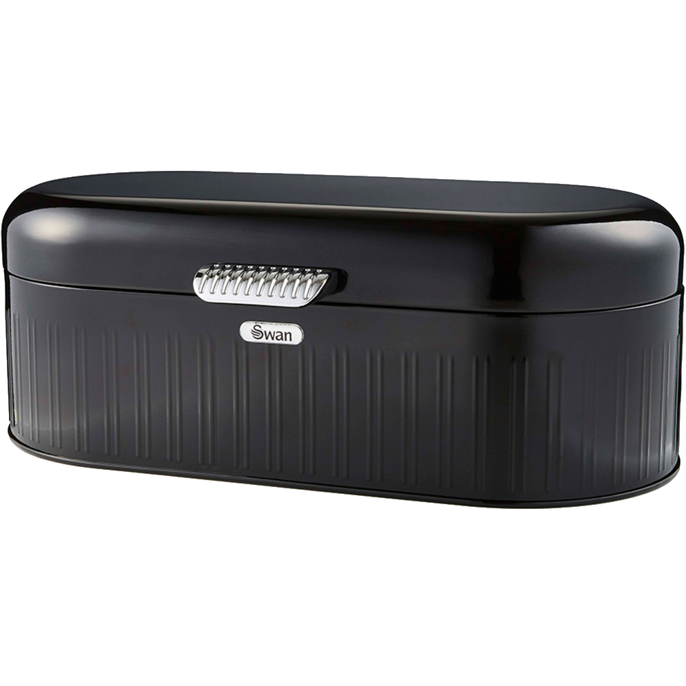 Swan Black Iron Bread Bin Wilko