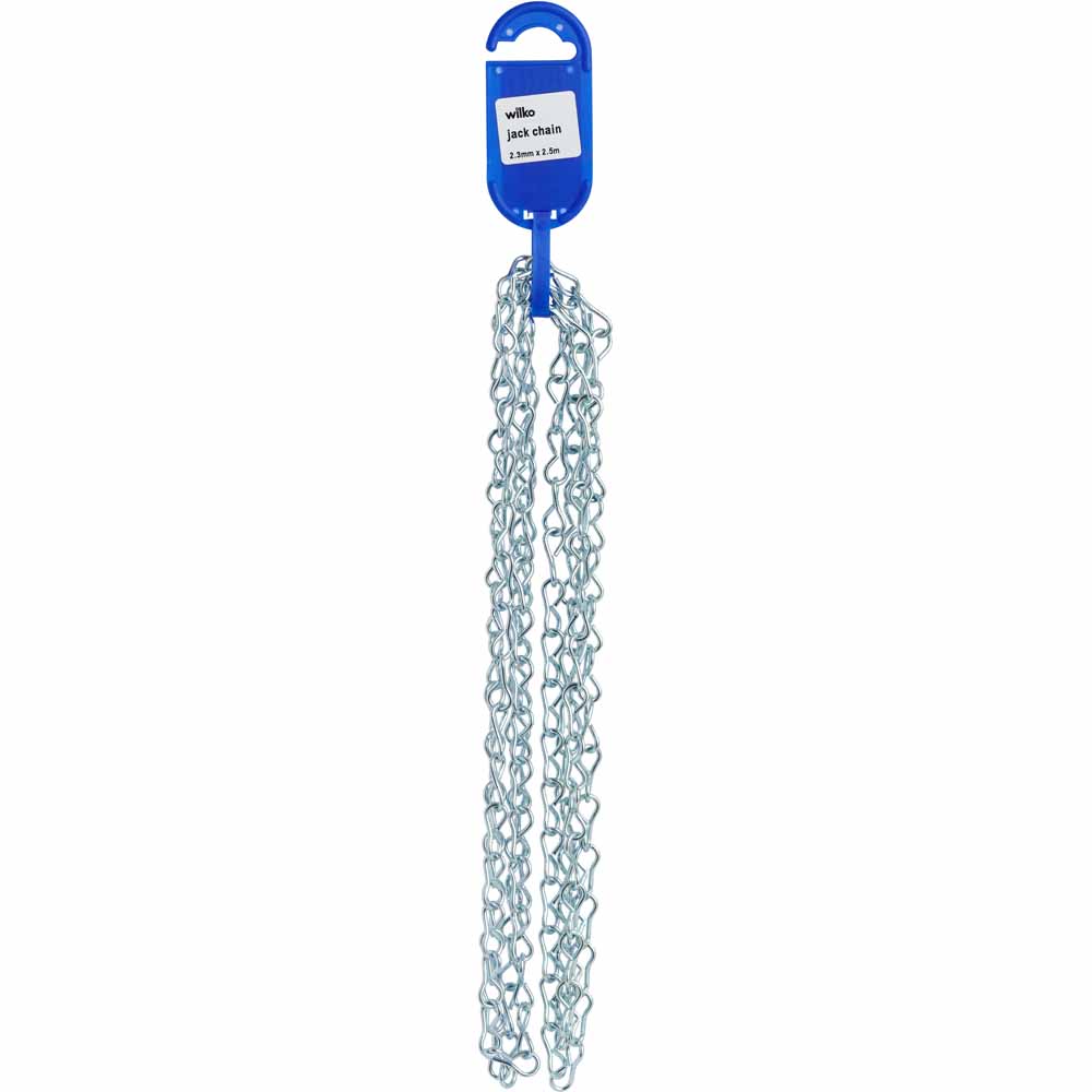 Wilko Single Jack Chain Zinc 2.3mm x 2.5m Wilko