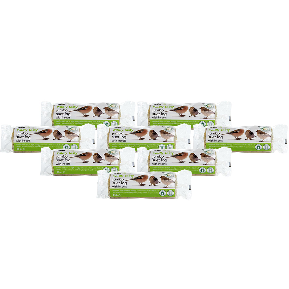 Wilko Wild Bird Jumbo Suet Log with Insect 500g Case of 8 Wilko