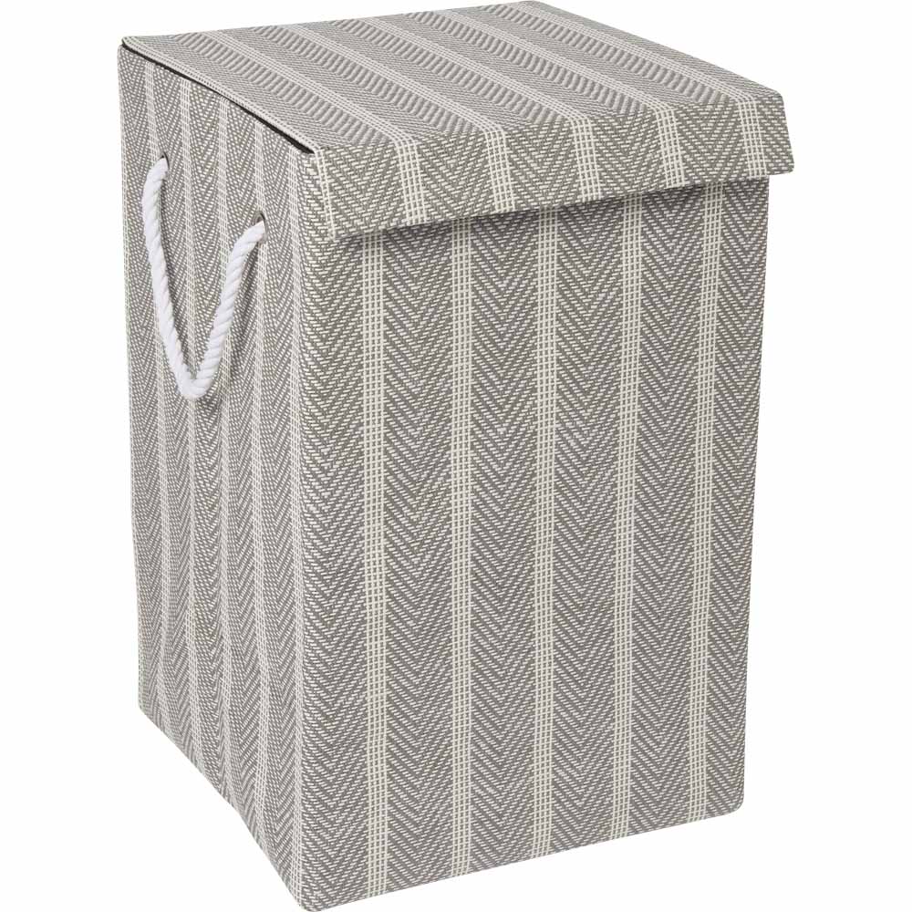 Wilko New Herringbone Laundry Bin Wilko